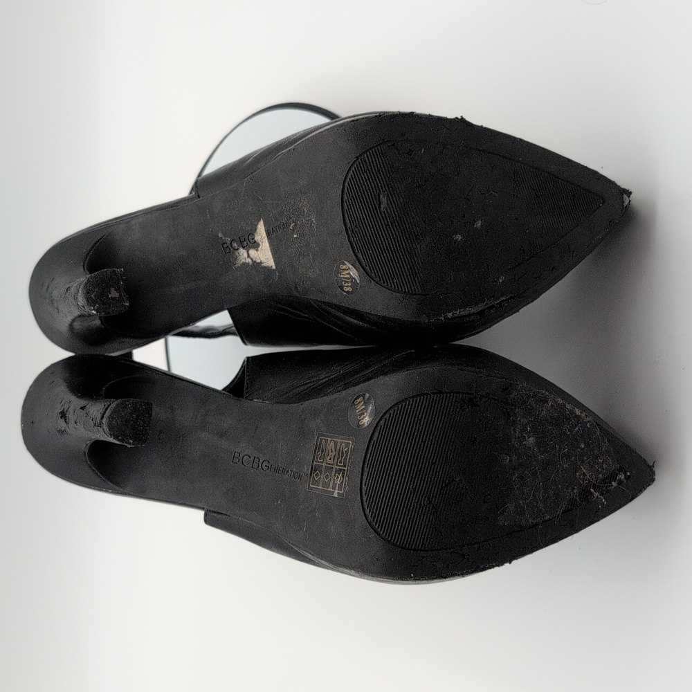 BCBGENERATION| Black Leather High Heel Ankle Boots - Picture 9 of 16